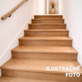 Drevené schodisko ošetrené Osmo Dekoračným voskom k aplikácii striekaním — odtieň 3010 Natural