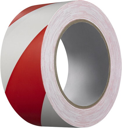 Kip 339-58 PVC Výstražná lepiaca páska, dĺžka 33 m, červeno/biela