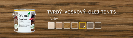 Osmo Tvrdý voskový olej FAREBNÝ 3073 hnedá zem