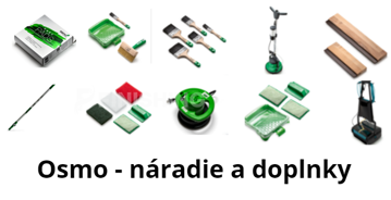 Osmo náradie a doplnky  štetce , valčeky , oprava a regenerácia osmo povrchov