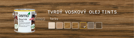 Osmo Tvrdý voskový olej FAREBNÝ 3073 hnedá zem