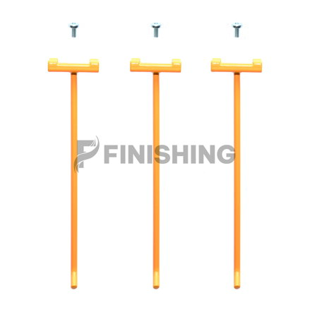 Háky Štvorcové otvory dlhé Žlté 3/bal