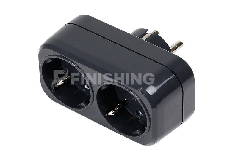 Mirka 2-cestný elektrický adaptér 230V EU, čierny