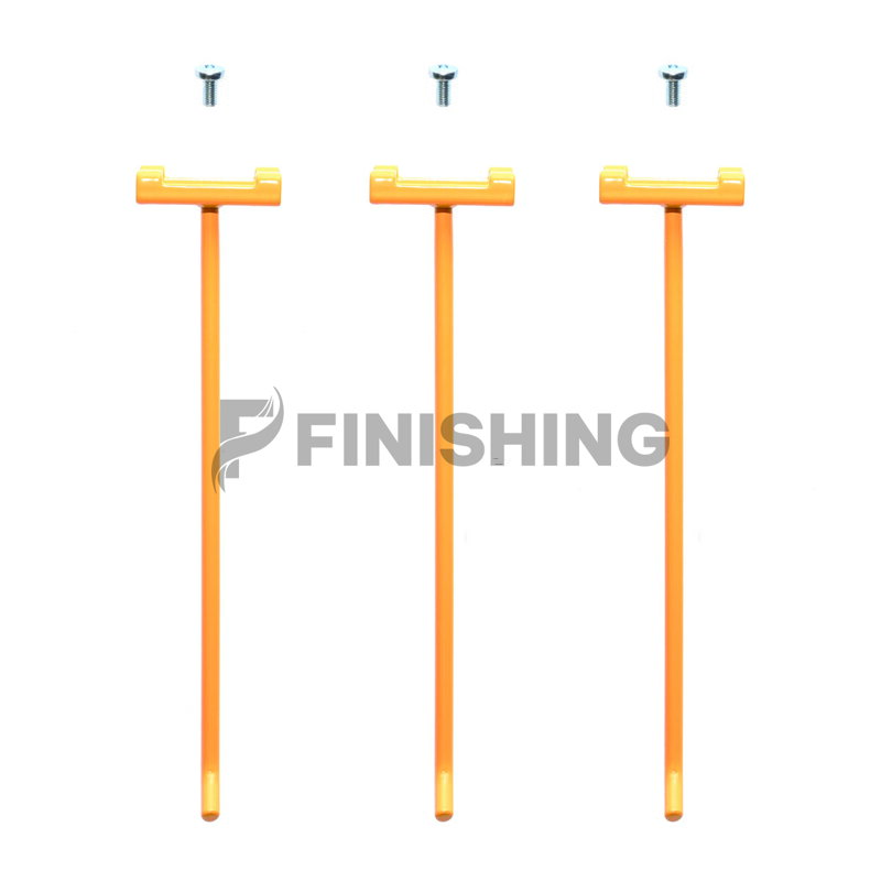 Háky Štvorcové otvory dlhé Žlté 3/bal