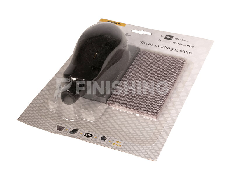 Brúsny blok 70x125mm Grip 13-dier+3 pásiky P120 sivý